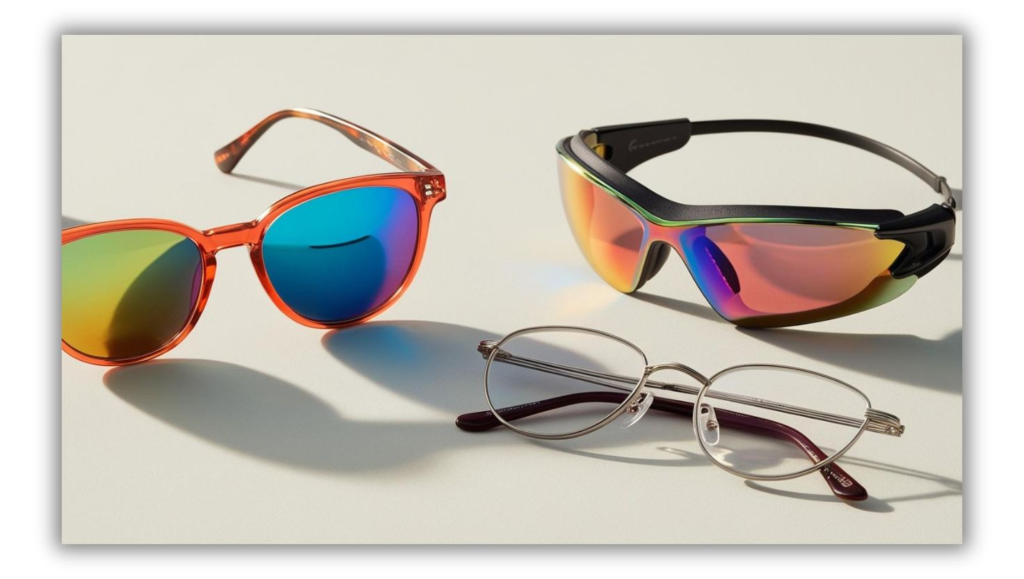 three different glasses